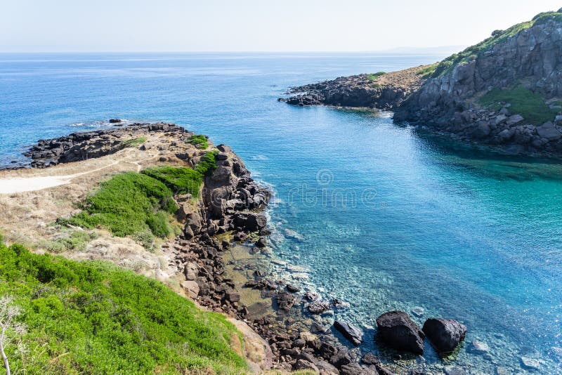 The beautiful italian coast of Sardinia in mediterranean sea