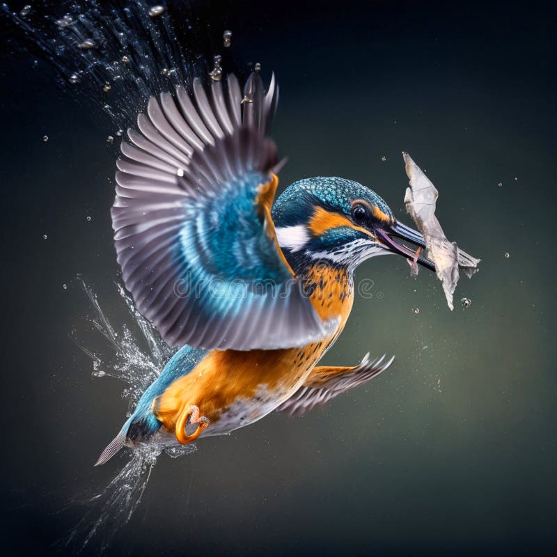 Kingfisher Diving Stock Illustrations 62 Kingfisher Diving Stock