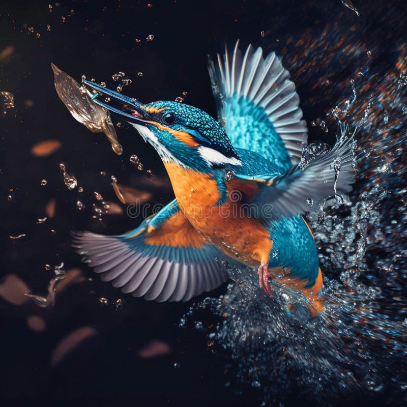 Kingfisher Diving Stock Illustrations 62 Kingfisher Diving Stock