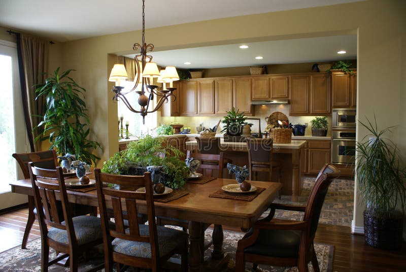 beautiful kitchen with dining room