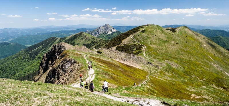 Krásné pohoří Kriváňská Malá Fatra z Chlebu na Slovensku