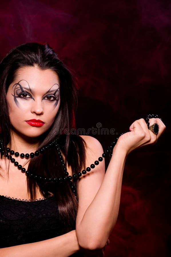 Beautiful Lady with Art Makeup Stock Photo - Image of pretty, caucasian