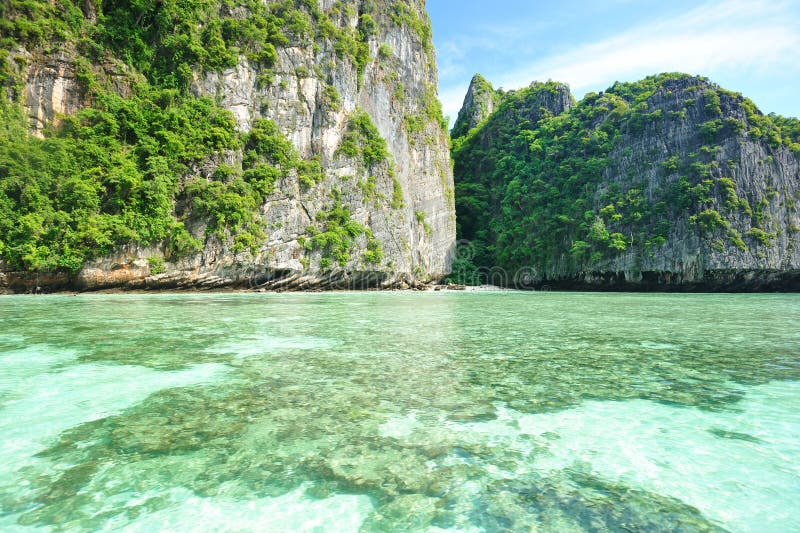 Beautiful lagoon stock photo. Image of ocean, shore, paradise - 12008930