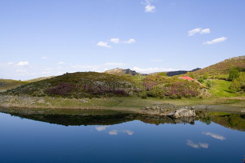 Beautiful lagoon with blue sky