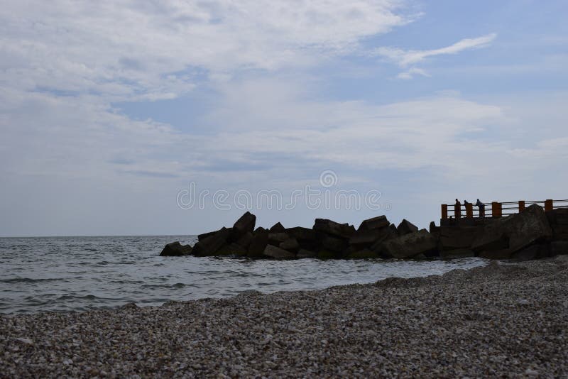 Beautiful Landscape Blue Sea And Clouds On The Sky View On The Pier From The Beach Stock Image Image Of Pillar Jetty Beautiful Landscape Blue Sea And Clouds On The Sky View On The Pier From The Beach Stock Image Image Of Pillar Jetty