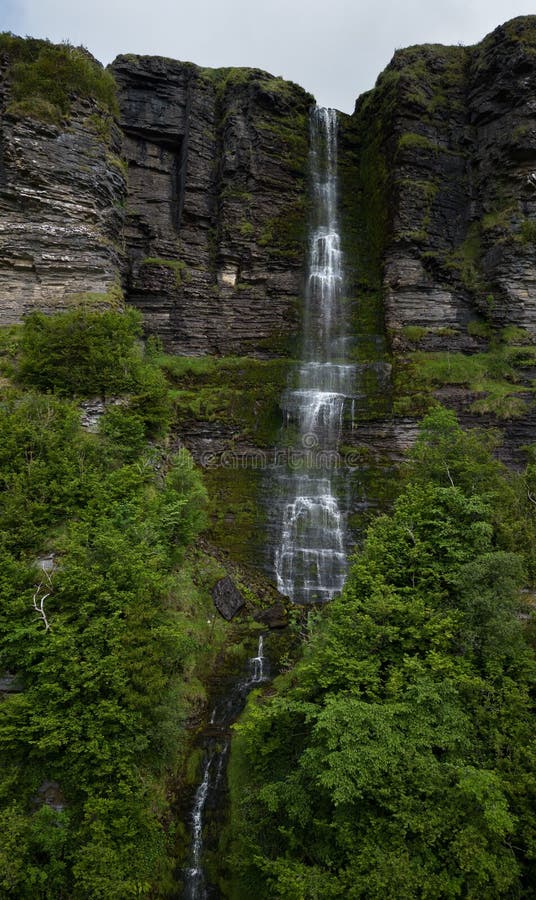 Beautiful Landscape of the Devils Chimney in Ireland Stock Image