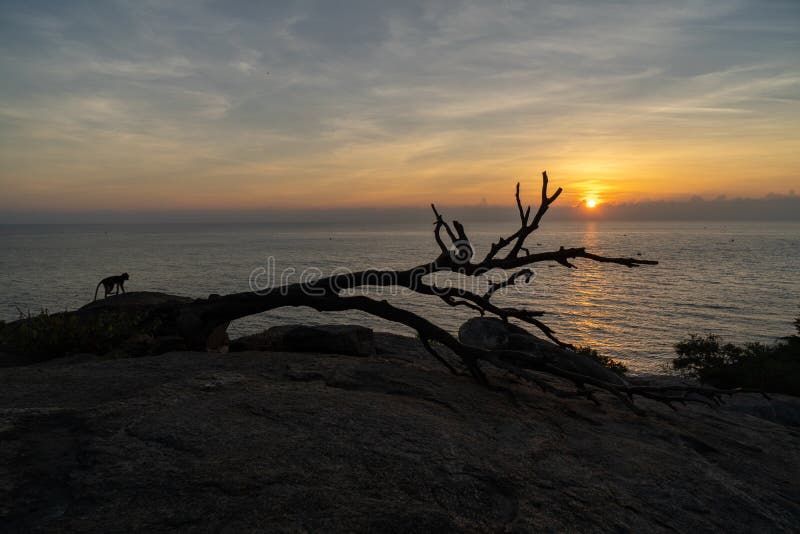 The beautiful landscape of fishing boat floating on sea with sunset blackground,thailand royalty free stock photography The beautiful landscape of fishing boat floating on sea with sunset blackground,thailand royalty free stock photography