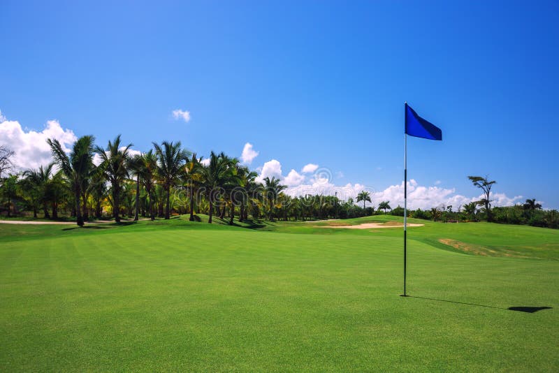 Golf court in a tropical resort Punta Cana, Dominican Republic. Golf court in a tropical resort Punta Cana, Dominican Republic