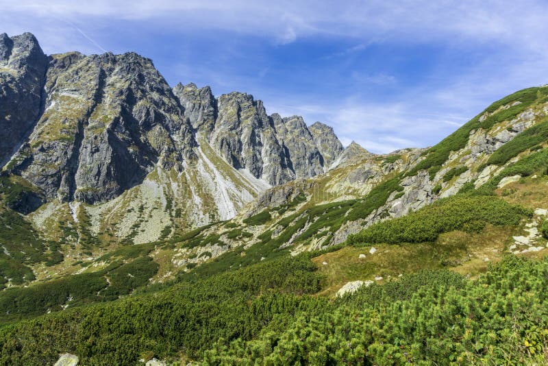 Krásná krajina Mengusovské doliny. Vysoké Tatry. Slovensko