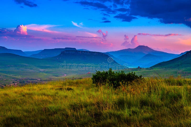 Beautiful landscape of South Africa South Africa region of the Dragon Mountains. Region of the Dragon Mountains stock image Beautiful landscape of South Africa South Africa region of the Dragon Mountains. Region of the Dragon Mountains stock image