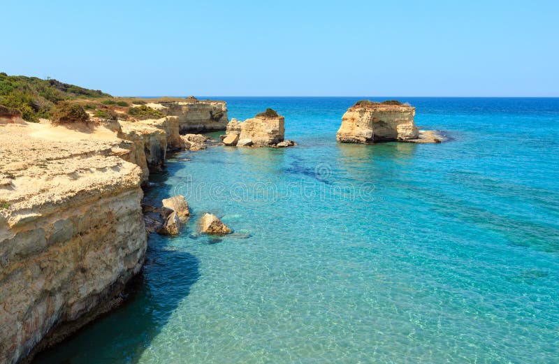 Sea Beach Spiaggia Della Punticeddha, Salento, Italy Stock Image ...