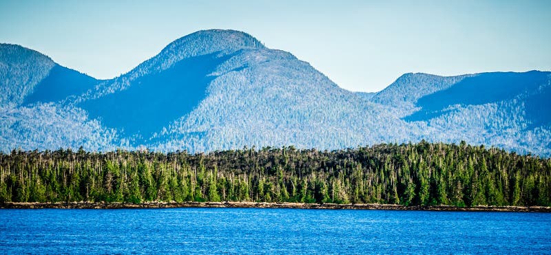 Beautiful landscapes around ketchikan and tongass forest in alas