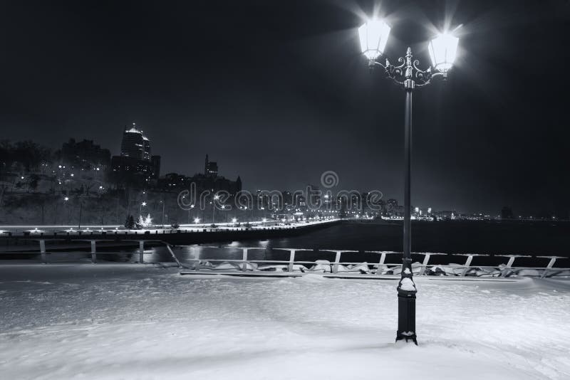 Beautiful lantern with a view of the city at night royalty free stock photo Beautiful lantern with a view of the city at night royalty free stock photo