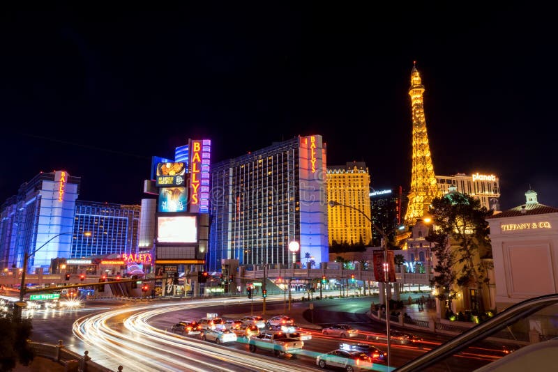 Las Vegas city at night editorial stock photo. Image of night - 122114643