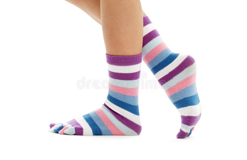 Beautiful Legs in Funny Socks Stock Photo Image of blue, color 2151204