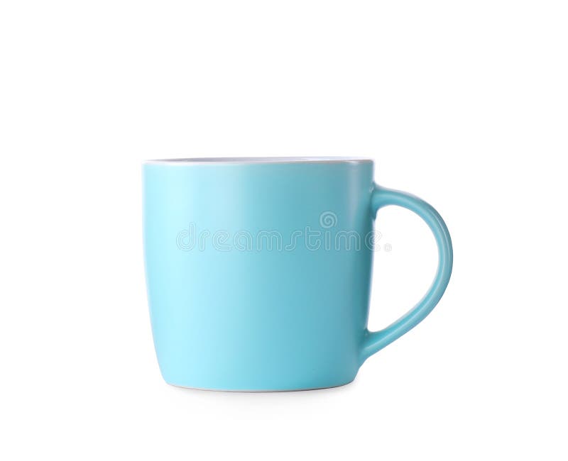 Beautiful Light Blue Cup Isolated Stock Photo Image of design, color