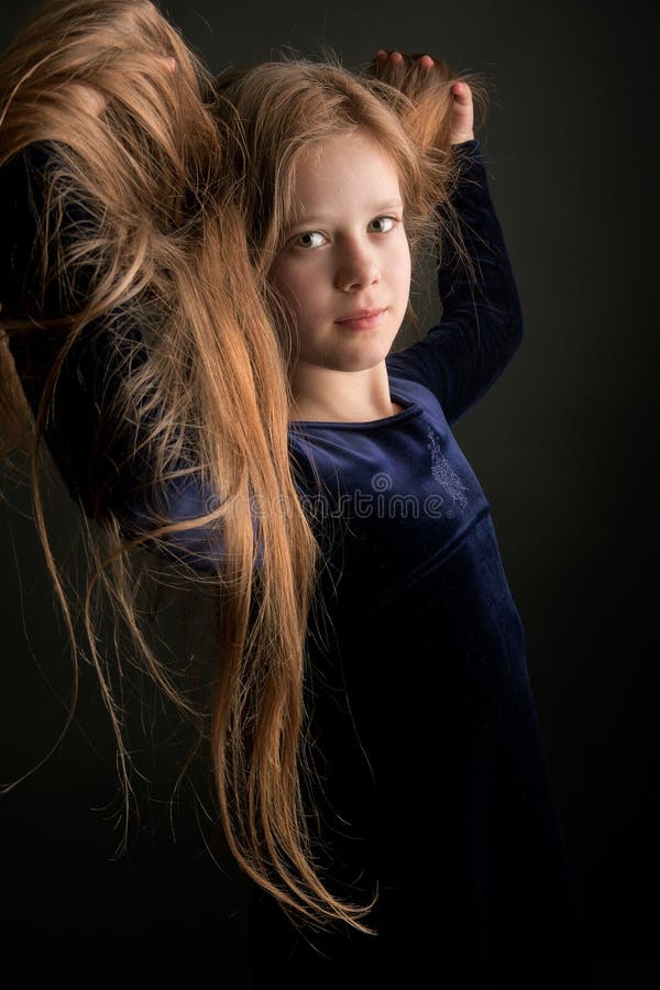 Beautiful little girl stock image. Image of dreaming - 19321777