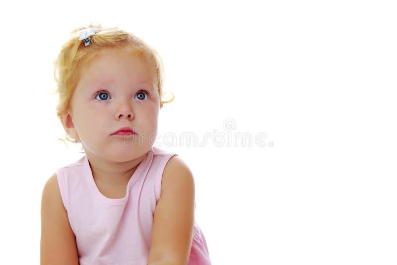 Little girl posing in the studio. Close-up. stock images Little girl posing in the studio. Close-up. stock images