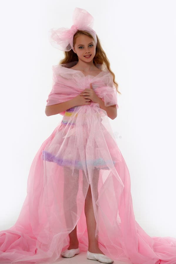 Beautiful little girl in princess dress