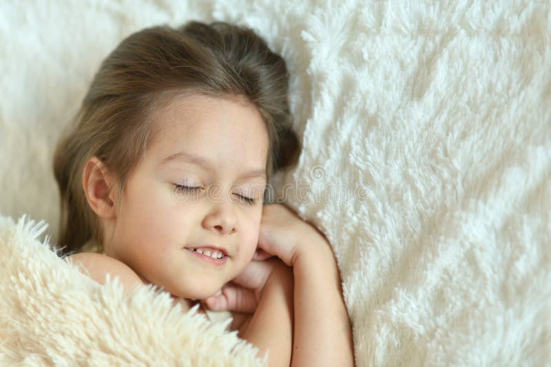Beautiful Little Girl is Sleeping Stock Image Image of morning