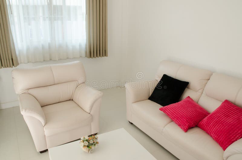 Beautiful Living Room with White Sofa Stock Photo Image of classical