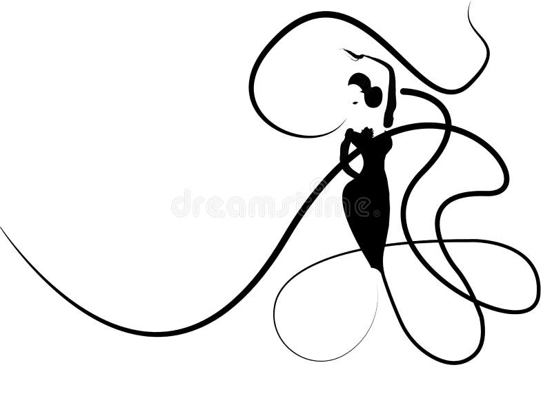 Beautiful logo young woman hispanic flamenco dancer dancing flamenco. Traditional and elegant Spanish clothes, for brochure, card