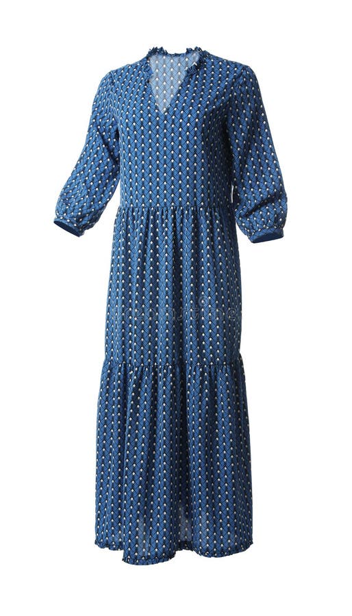 Beautiful Long Blue Dress on Background Stock Photo Image of clothing