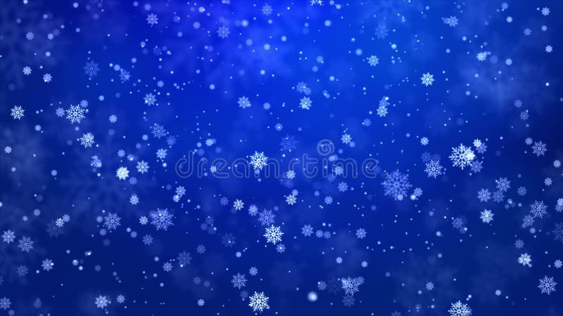 Beautiful Loopable abstract winter snow 4K background falling snowflakes glitter particles. vector illustration