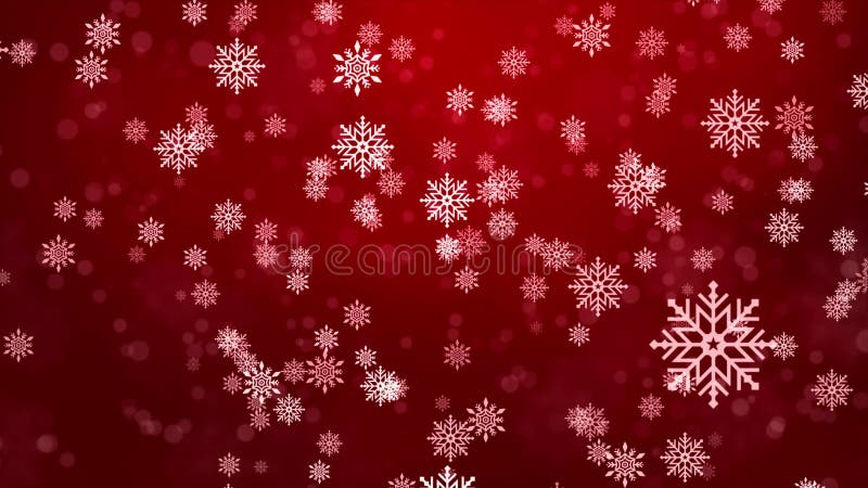 Beautiful Loopable abstract winter snow 4K background falling snowflakes glitter particles. stock illustration