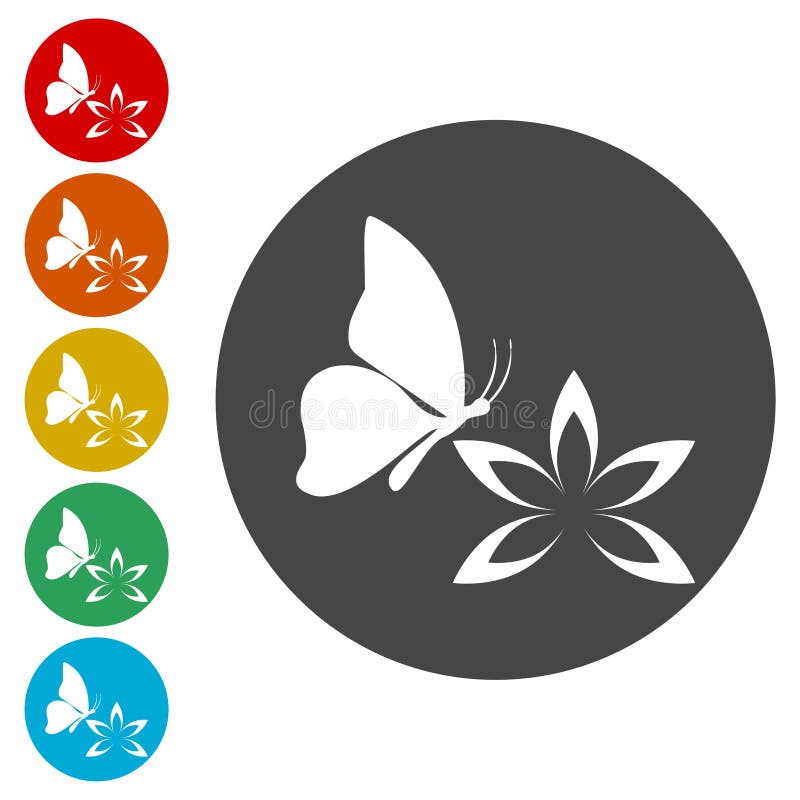 Beautiful lotus flower and Butterfly royalty free illustration Beautiful lotus flower and Butterfly royalty free illustration