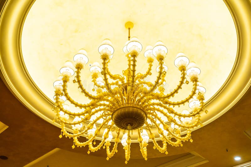 Beautiful Luxury Electric Ceiling Light Lamp Decoration Stock Photo