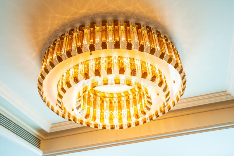 Beautiful Luxury Electric Ceiling Light Lamp Decoration Stock Photo