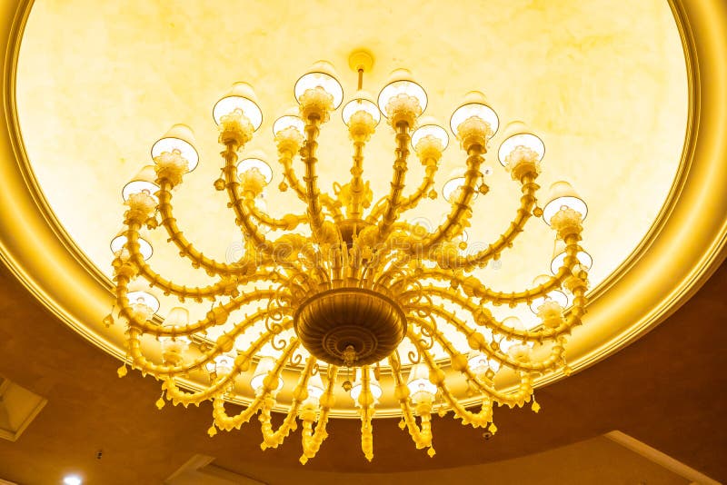 Beautiful Luxury Electric Ceiling Light Lamp Decoration Stock Image