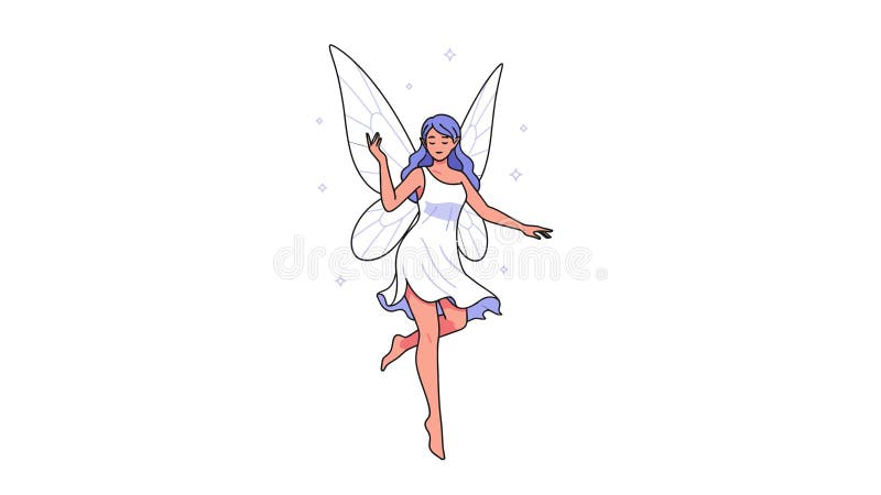 Beautiful magical fairy royalty free illustration