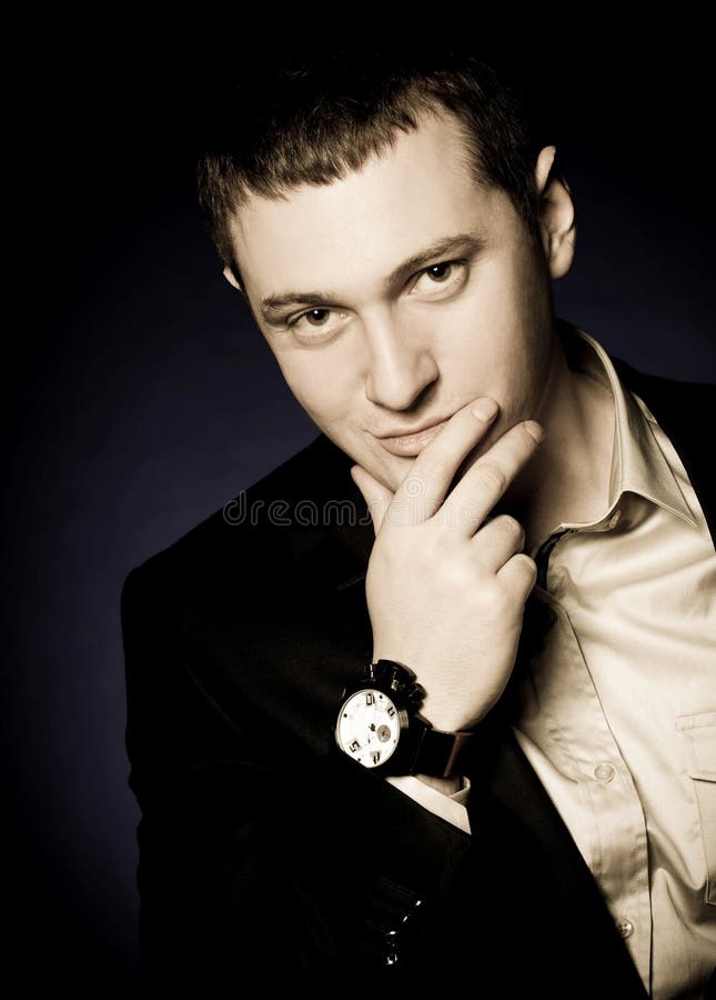 Beautiful man with watch