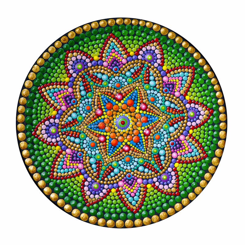 Beautiful mandala hand painted