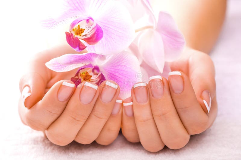 Woman with Beautiful Nails and Eye Makeup Stock Image - Image of nails ...