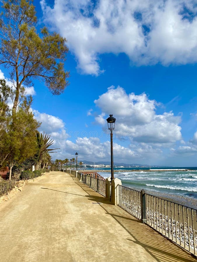 Beautiful Marbella Promenade Stock Photo Image of landscape, palm