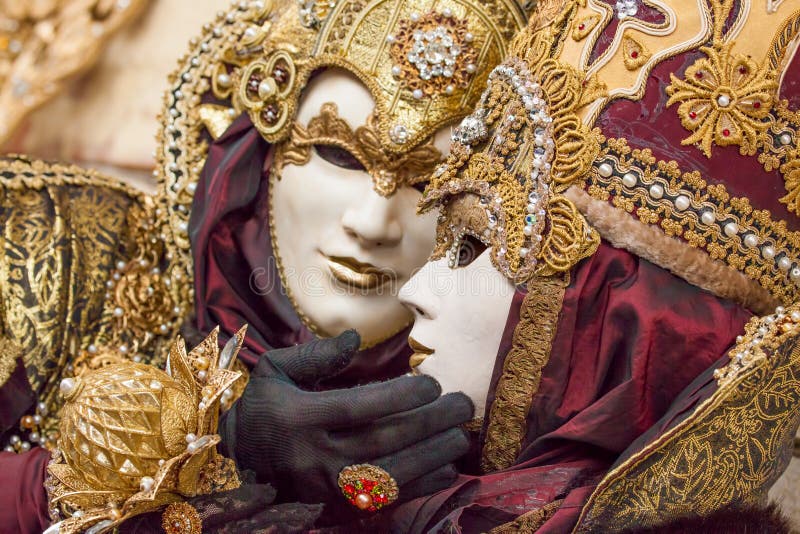 Beautiful masks at carnival in Venice, Italy