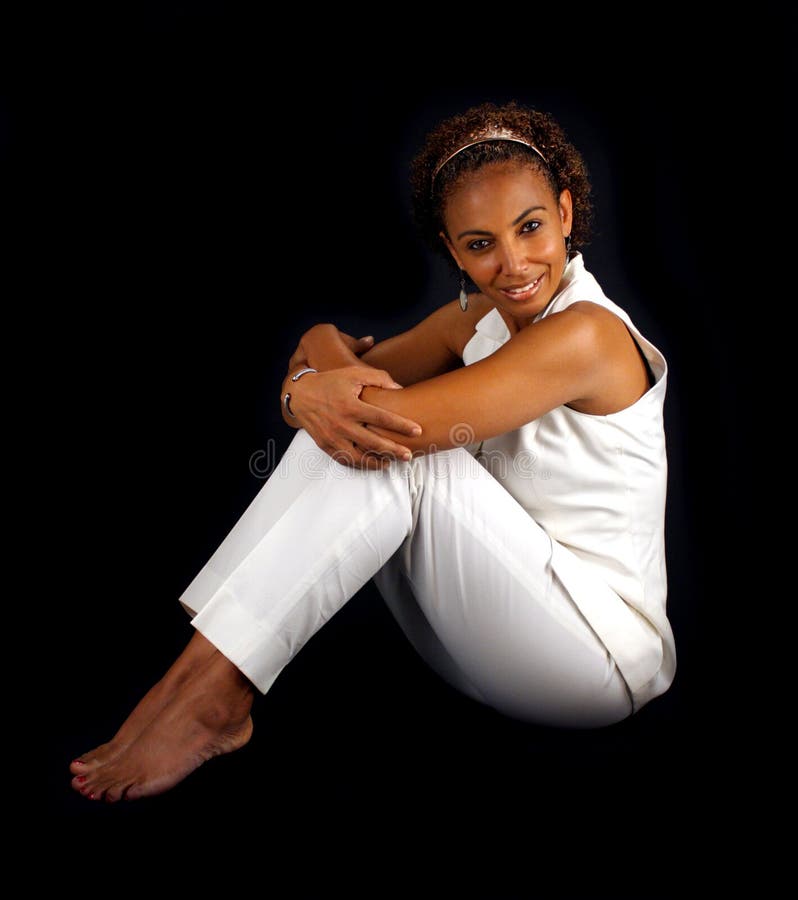 Beautiful Mature Black Woman Sitting (4) Stock Image - Image of  contemporary, girl: 15724003