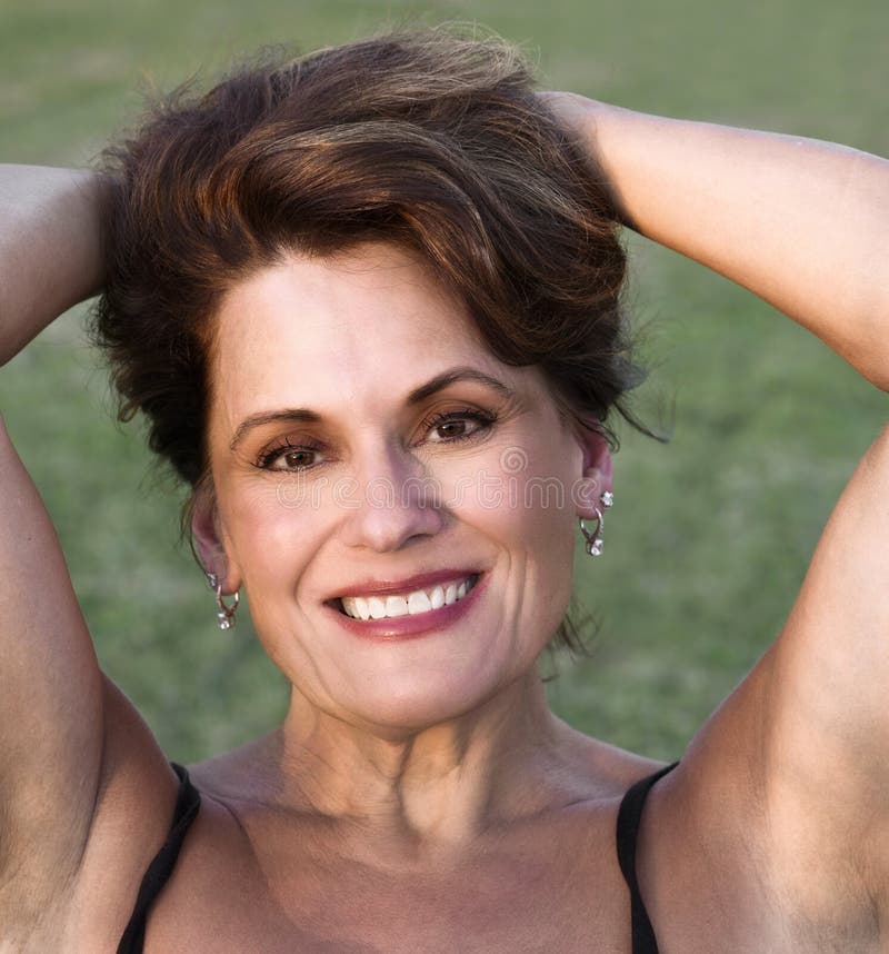 Beautiful Mature Woman stock photo. Image of lovely, leisure 61722736