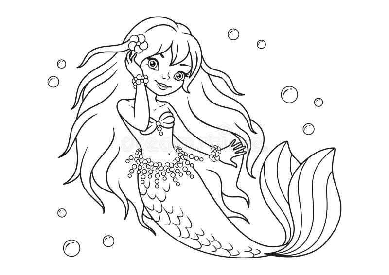 Mermaid Coloring Page Stock Illustrations 949 Mermaid Coloring Page Stock Illustrations Vectors Clipart Dreamstime