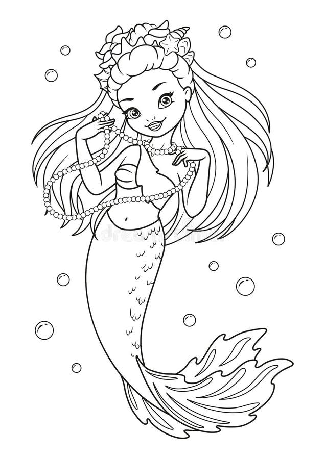 Mermaid Coloring Page Stock Illustrations 949 Mermaid Coloring Page Stock Illustrations Vectors Clipart Dreamstime