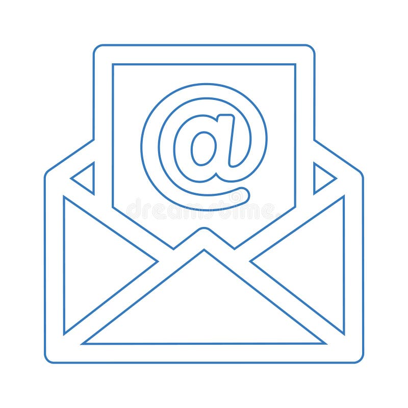 Email, Open Mail, New Email Icon Stock Illustration - Illustration of  communication, sign: 158557376