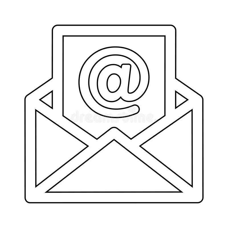 Email, Open Mail, New Email Icon Stock Illustration - Illustration of  communication, sign: 158557376