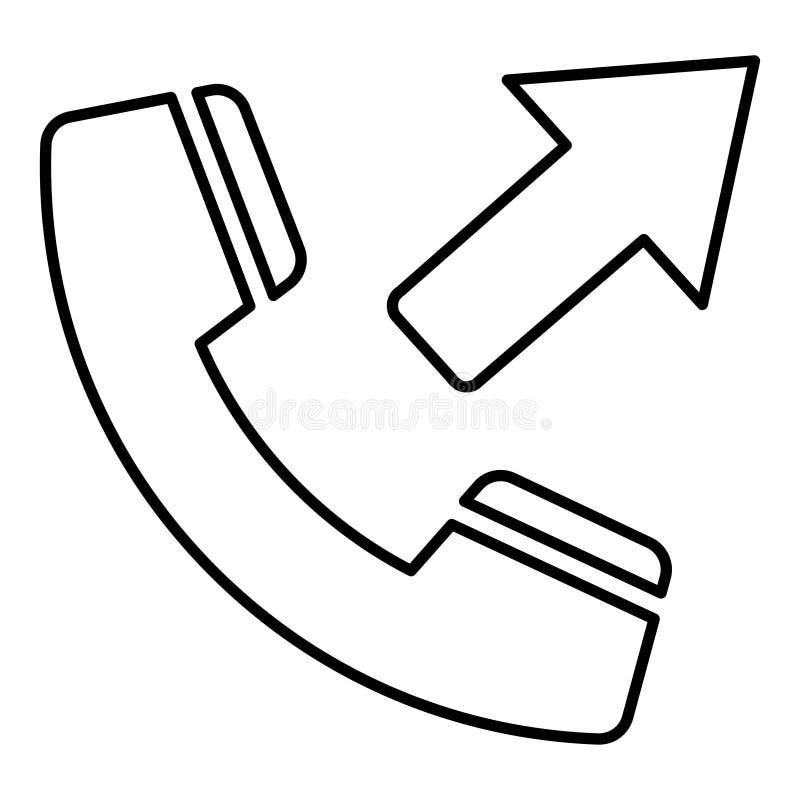 Beautiful,Meticulously Designed Outgoing Call Icon In Line Style. Outgoing call vectors