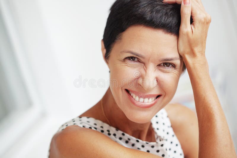 Beautiful middle aged woman