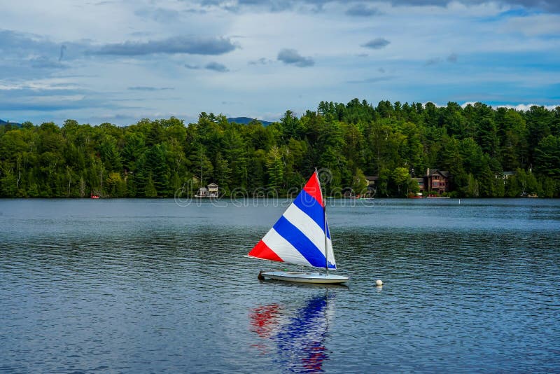 Beautiful Mirror Lake in Lake Placid, New York State