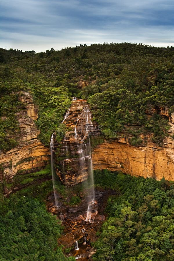 Beautiful misty waterfall