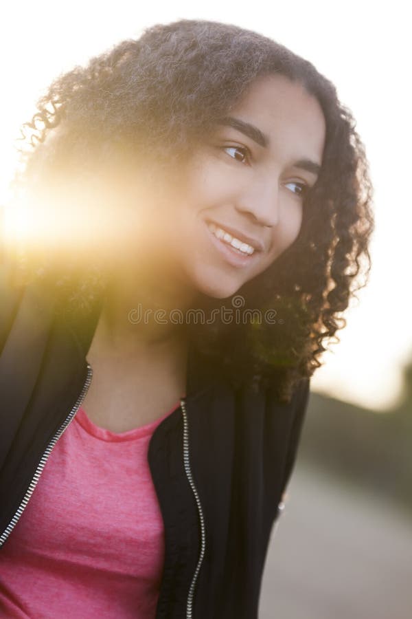 Running Girl, Outdoor Full Length Portrait Portrait Stock Photo